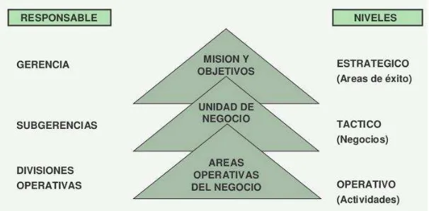 Figura 3.5 Niveles de Indicadores (GARZÓN, 168) 