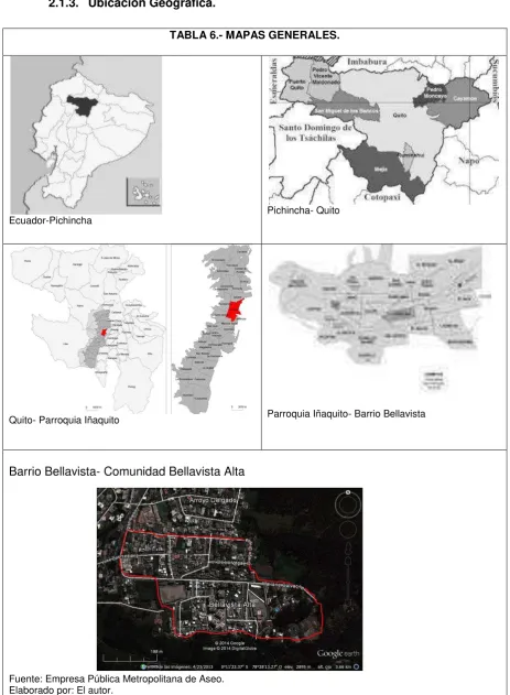 TABLA 6.- MAPAS GENERALES. 