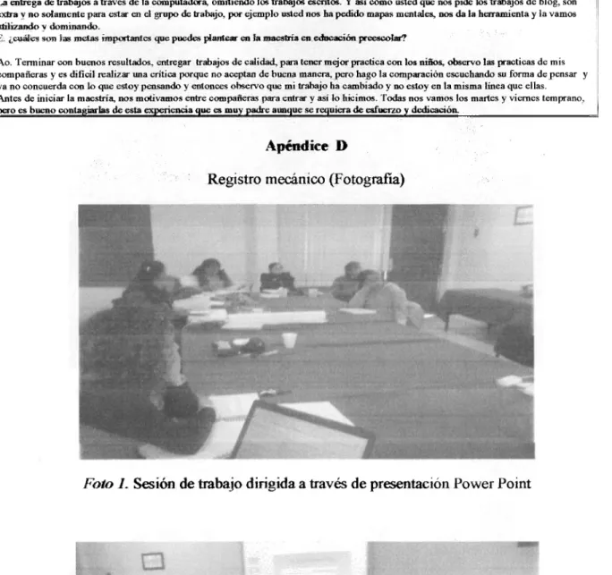 Foto 1. Sesión de trabajo dirigida a través de presentación Power Point 