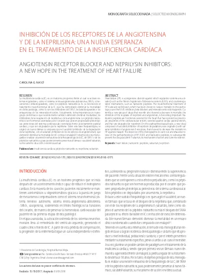 Inhibición de los receptores de la angiotensina y de la neprilisina