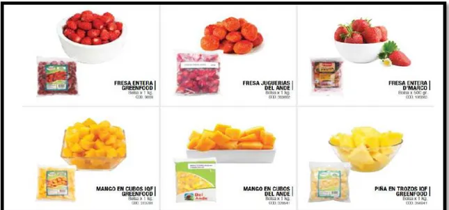 Figura 18. Productos ya procesados de fruta  Fuente: Elaboración Propia