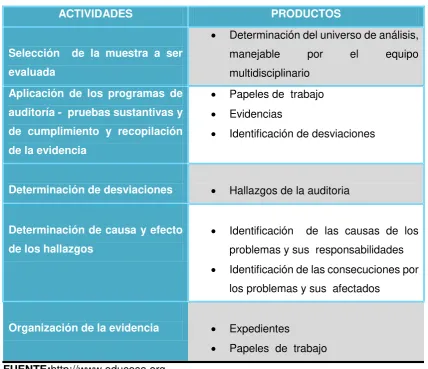 TABLA   NRO.004FASES DE EJECUCION 