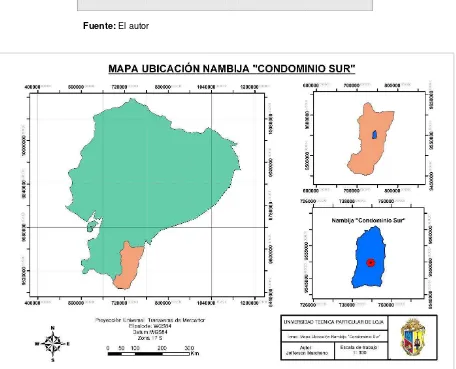 Figura 1. Ubicación del Distrito Minero de Nambija “Condominio Sur”Fuente: Marcheno, 2015
