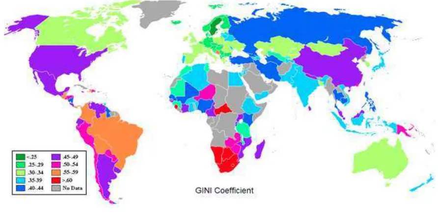 Figura 1. Coeficiente de Gini Mundial. 