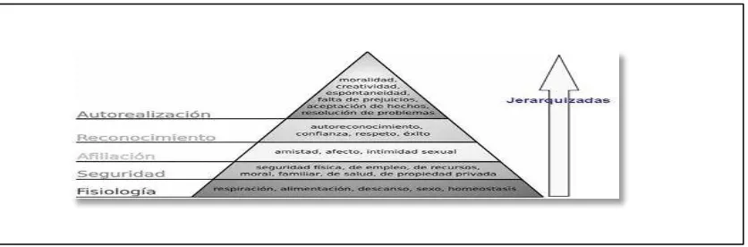 Figura 2.Pirámide de Maslow, o jerarquía de las necesidades humanas 