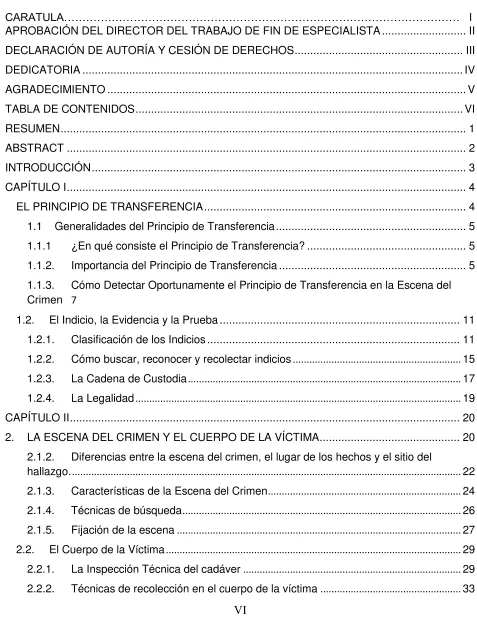 TABLA DE CONTENIDOS ........................................................................................................