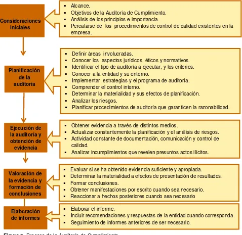 Figura 6: Proceso de la Auditoría de Cumplimiento. Fuente: (Issai 4100, pág. 8) Elaborado por: Torres Tillaguango, Nelly Carmen