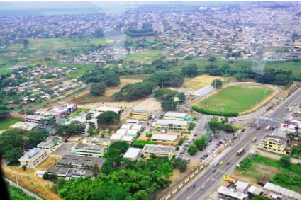 Figura 1: Vista aérea del campus Universidad Estatal de Milagro 