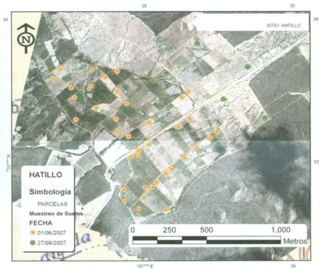 Figura 7. Localización de los puntos de muestreo de suelos del proyecto  A z u a II - Hatillo