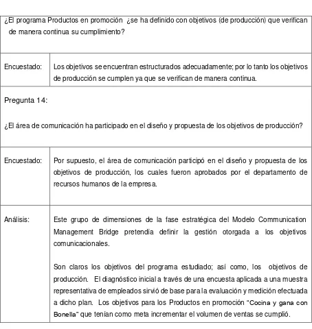 Tabla 11: Entrevista, fase táctica. 