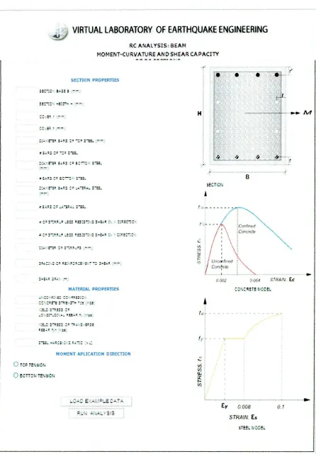 Figura 2.1.- Interface de ingreso de datos del programa RC-Análisis