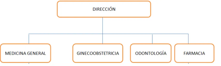 Figura 1.Organización Administrativa de la Unidad de Salud 