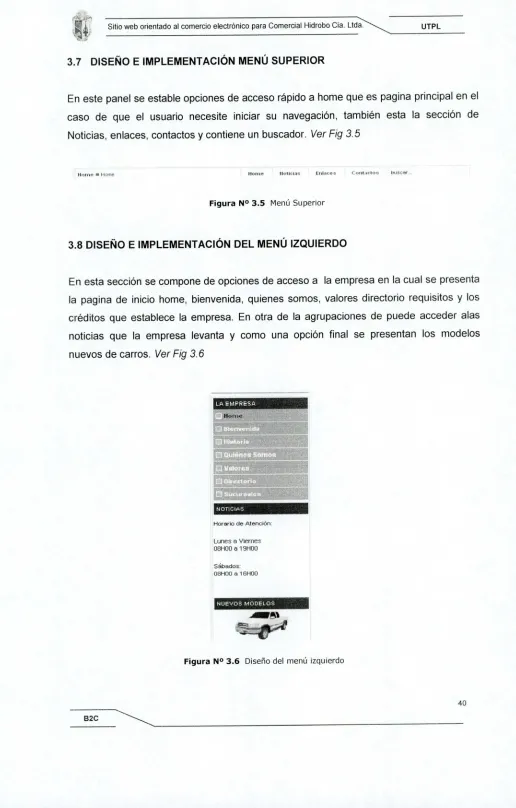 Figura N° 3.5 Menú Superior
