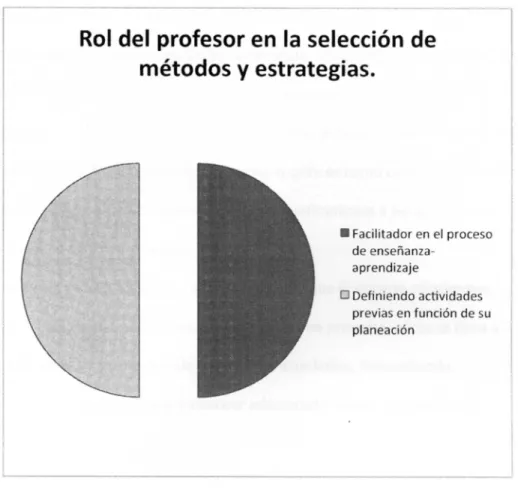 Figura 7. Rol de los profesores participantes en la selección de métodos y estrategias