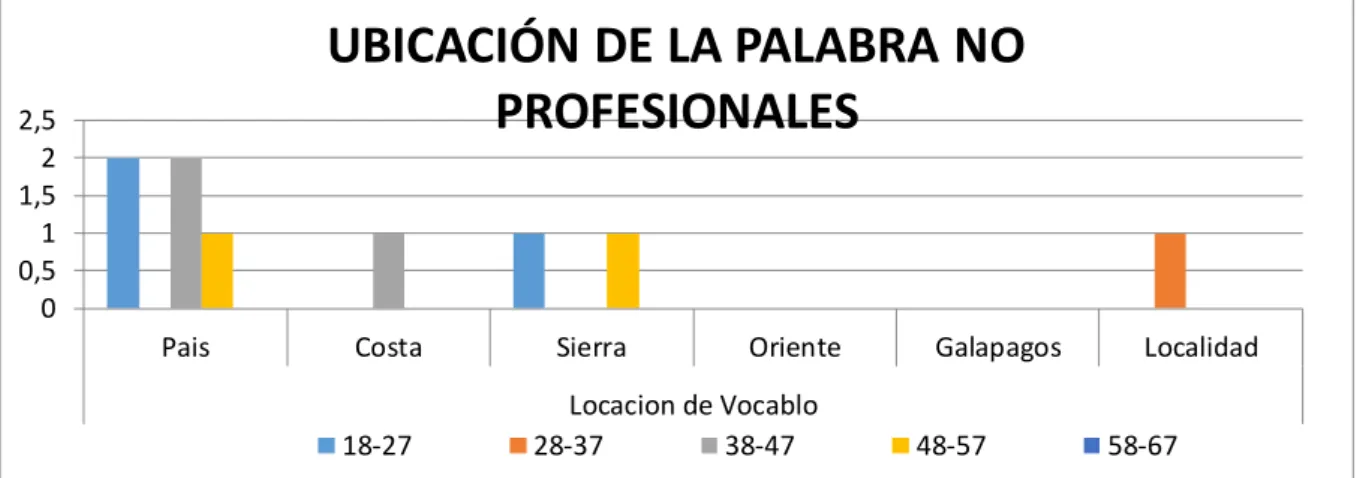 Gráfico 58: Locación no Profesionales