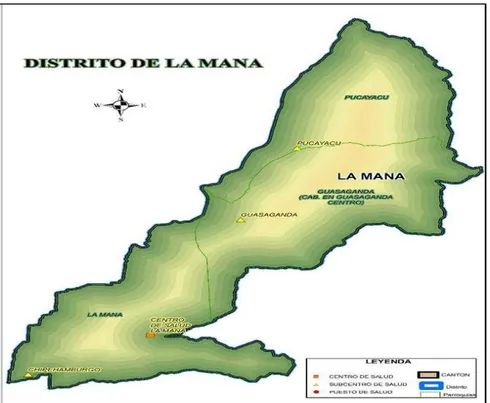 Figura  3. Representación de población por sexo, área rural y etnias parroquia La Mana