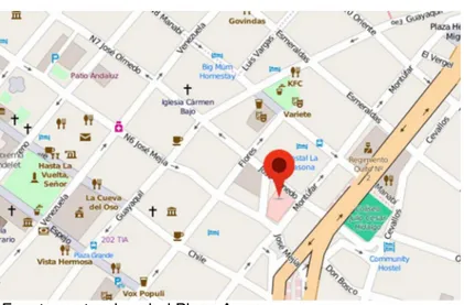 Figura 3. Mapa ubicación centro de salud San Juan Quito. 