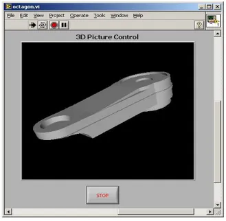 Figure 3.1.. 3D solid rendered in LabVIEW front panel. 