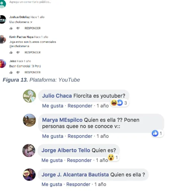 Figura 13. Plataforma: YouTube 