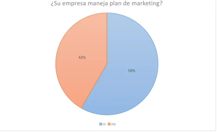 Figura 1 La empresa maneja plan de marketing . 