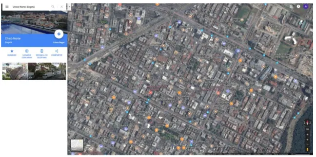 Figura  12.  Zona  2:  Barrio  Chicó.  Tomada  de  Google  Maps,  2017.  Recuperado  de  https://goo.gl/s8JMit 