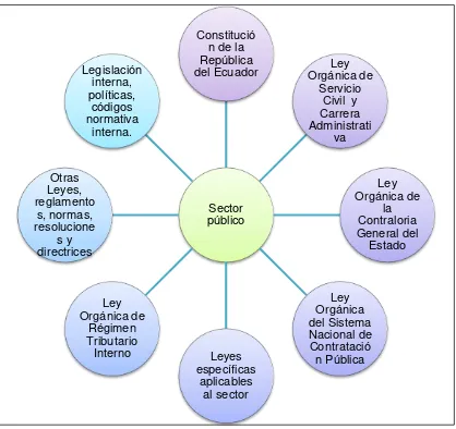 Figura 1. Normas, leyes y reglamentos del sector público. Fuente: Moncayo González, (s