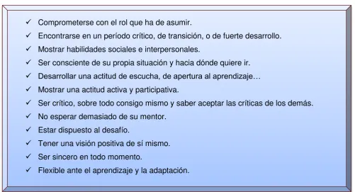 Cuadro 3. Características del mentorizado. 