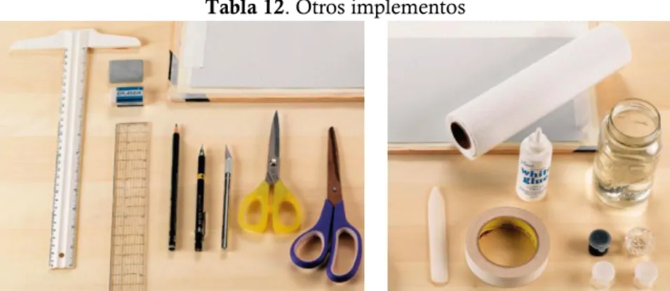 Tabla 12. Otros implementos 