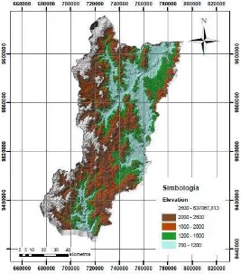 fig. 8 Mapa topográfico de la provincia de Zamora Chinchipe. Fuente: El autor Elaboración: El autor 