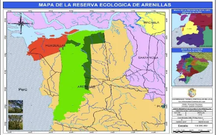 Figura  3. Mapa de la Reserva Ecológica de Arenillas Fuente: Ministerio del Ambiente del Ecuador 2015 (MAE) 
