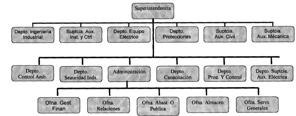 Figura 2.1 Organigrama del área de Generación Culiacán 