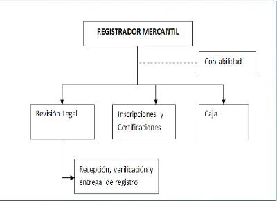 Figura 1 Estructura Orgánica del Registro Mercantil del  Loja 