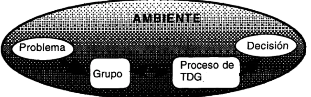 Figura 2.1 representación de la TDG como sistema con la interacción de varios elementos 