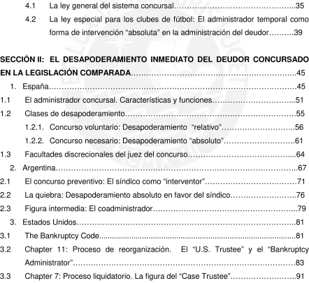 Figura intermedia: El coadministrador………………………………………………...79 