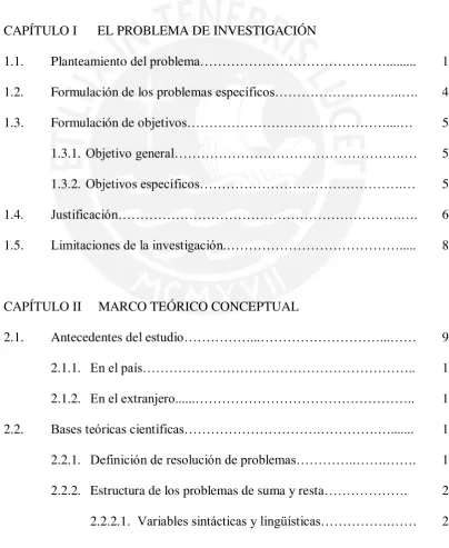 TABLA DE CONTENIDOS 