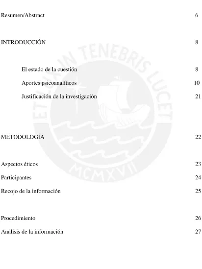TABLA DE CONTENIDOS 