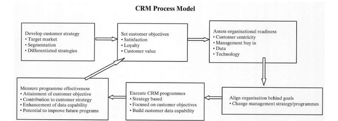 Figura 2.5. CRM Process Model (Roberts, Liu &amp; Hazard, 2005)