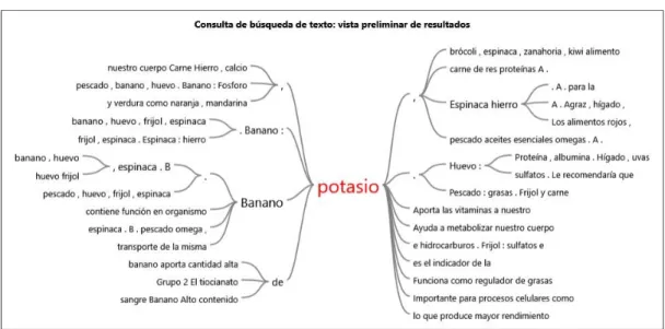 Figura 7 Relaciones de Palabras Potasio 