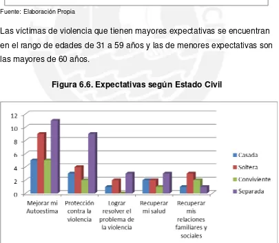 Figura 6.6. Expectativas según Estado Civil 