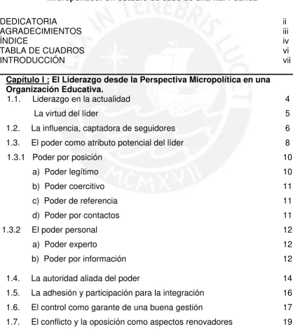 TABLA DE CUADROS  INTRODUCCIÓN 