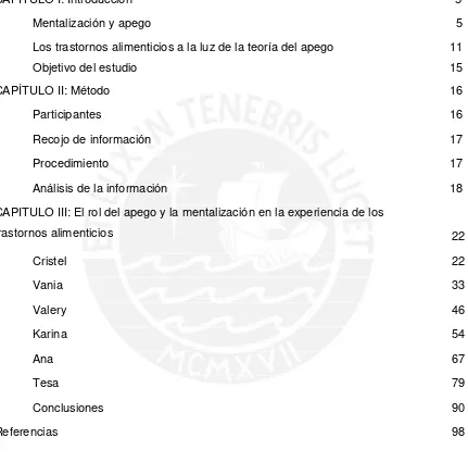 TABLA DE CONTENIDO 