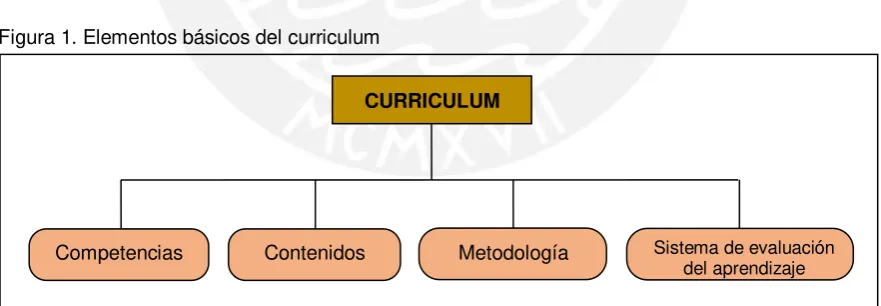 Figura 1. Elementos básicos del curriculum 