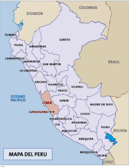 Figura 23. Ubicación geográfica de Lunahuaná  