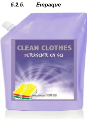 Figura 8. Empaque  Detergente Clean Clothes 