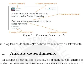 Figura 1.1: Elementos de una opinión