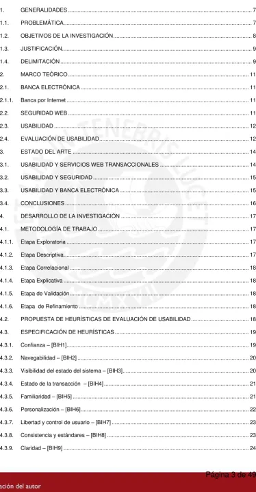 Tabla de contenido 
