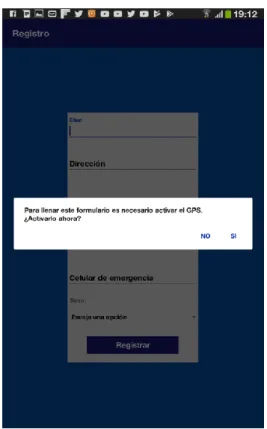 Gráfico 18.- Requerimiento de GPS en el movil  Elaborado por: los Autores. 