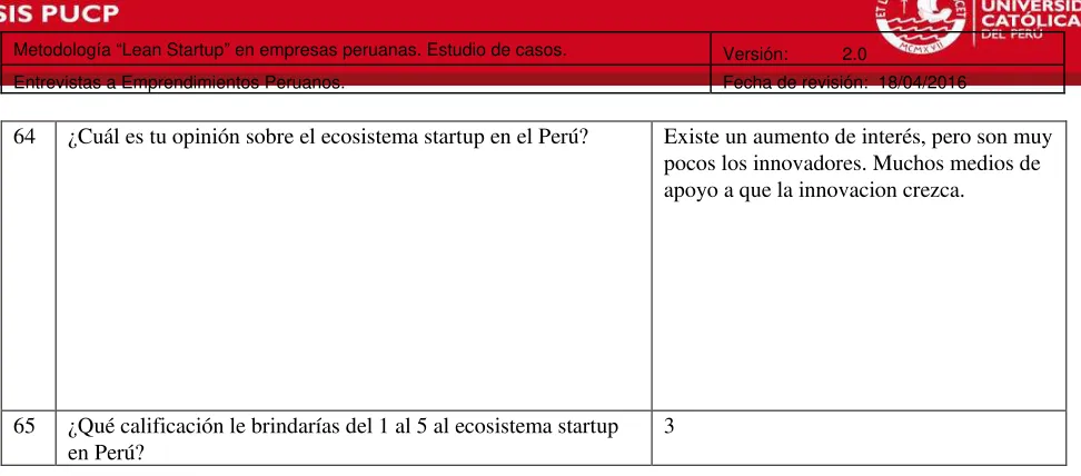 Tabla 4 - Encuesta del caso 4 