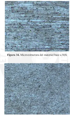 Figura 34. Microestructura del material base a 50X 