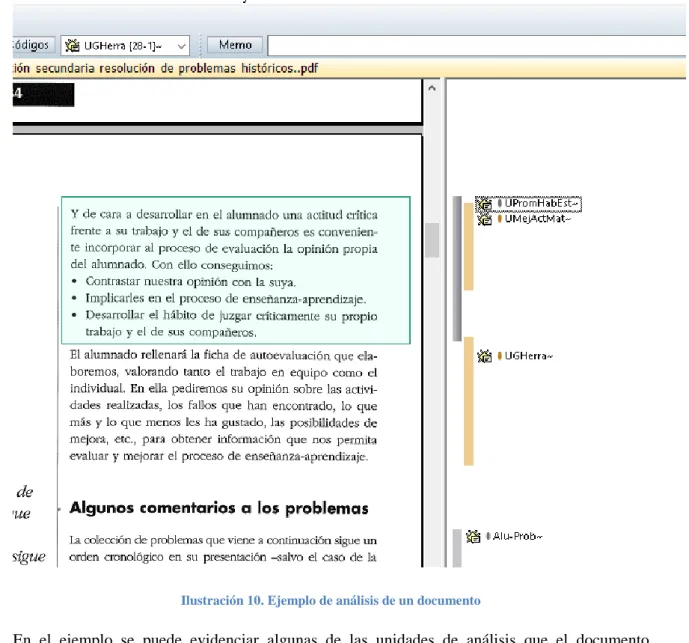 Ilustración 10. Ejemplo de análisis de un documento 